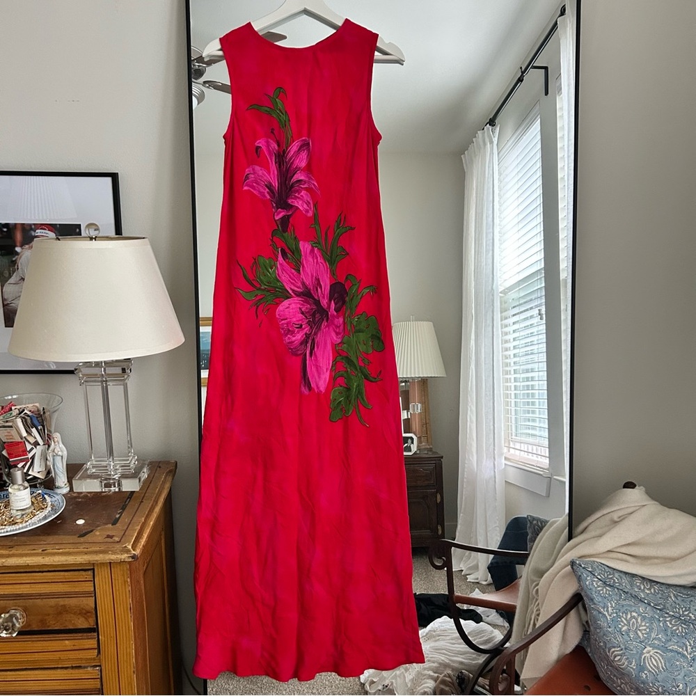Vtg tropical long dress
